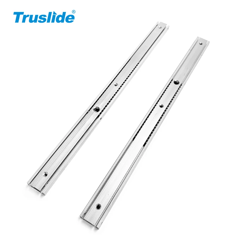 Truslide Wholesale 20mm two sections aluminum alloy slide rail SAR2 drawer slides two way customized