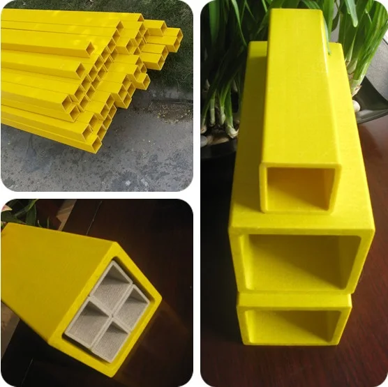 Высокопрочные коррозионно-стойкие квадратные профили из стекловолокна для поручней