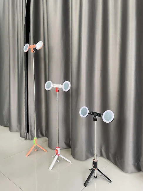 Somostel mobile phone selfie stick 360 rotation selfie stick with led light tripod stand smart remote control palo para selfies