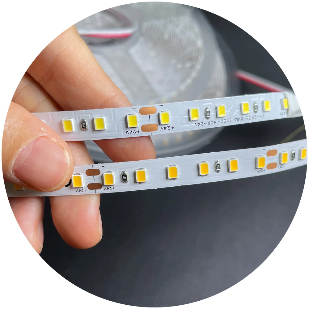 Гибкая ленточная лента источника света Ra>90 120led/m DC12V DC24V cuttable smd2835 Светодиодная для профиля силиконовой трубки alu