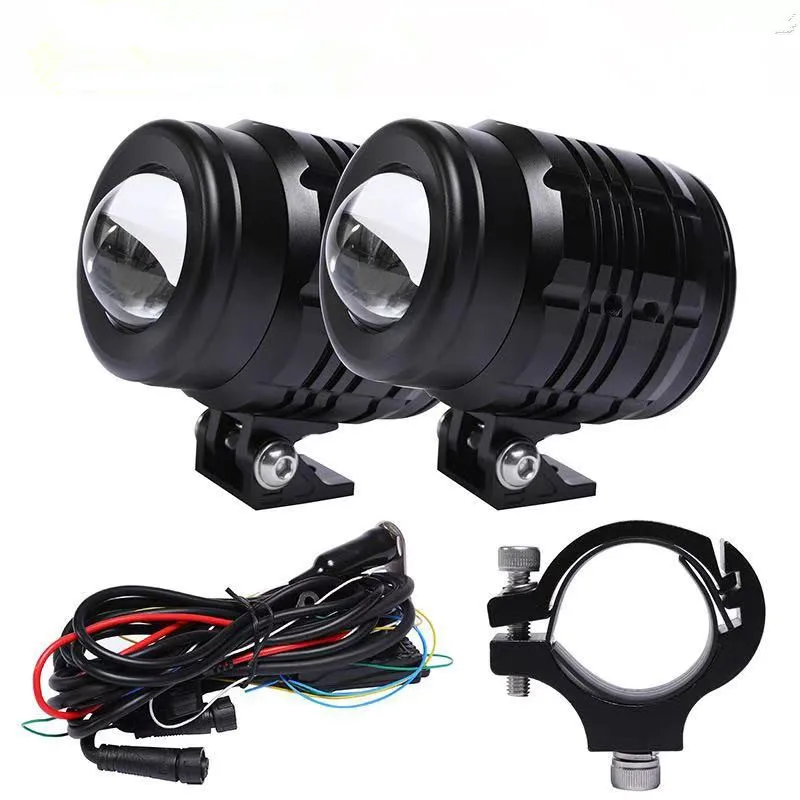 
LDDCZENGHUITEC 60W 7200LM Universal Motorcycle LED Auxiliary Fog Light Lamp Headlight with high low beam cut light 