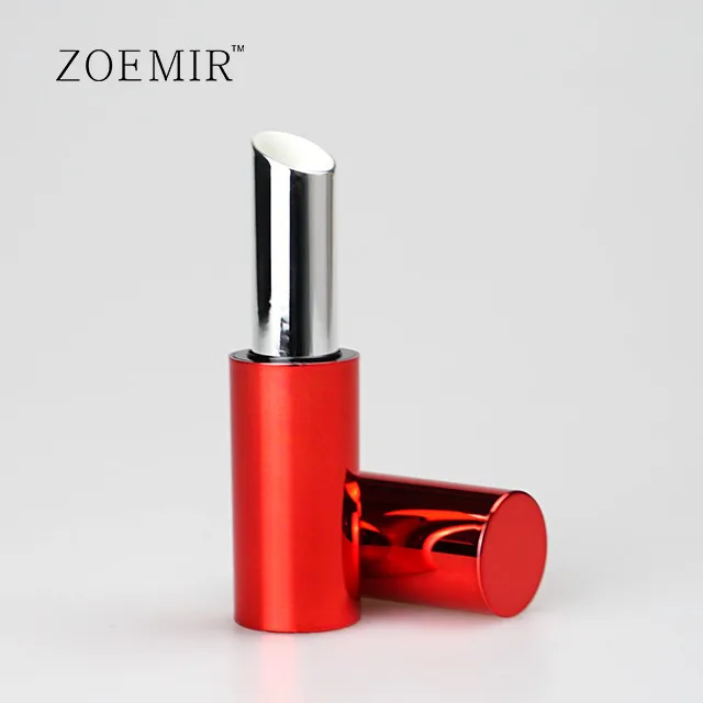 Magnetic luxury lipstick container red and silver packaging round most popular lipstick tubes