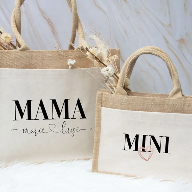 Eco Friendly Laminated Jute Bag Burlap Reusable Linen Shopping Tote Bags With Custom Logo For Advertising