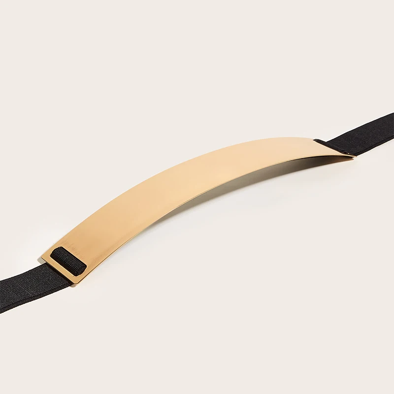 Wholesale Women Simple Girdling Dress Belt Fashion High Waist Black And Apricot Elastic Stretch Cinch Girdle Seal Belt