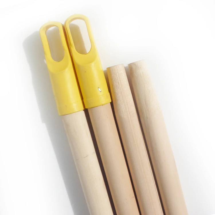 hot sale natural broom stick flat wood stick with Italian screw upgrade broom and dustpan set broom stick handle