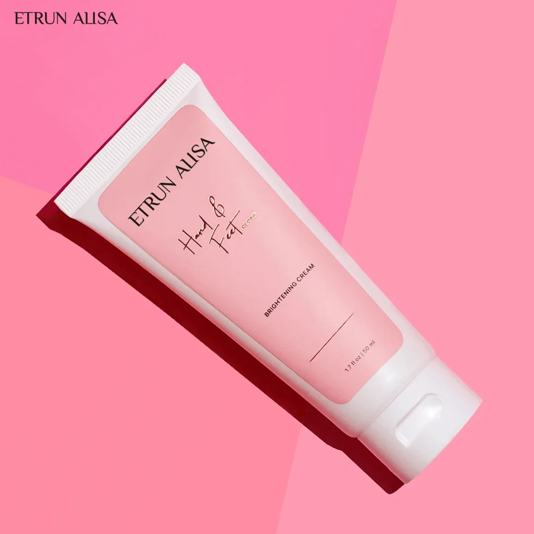 ETRUN ALISA Private label Vegan Natural Anti-Fungal brightening whitening Hands & Feet Brightening Mild Cream For Sensitive skin