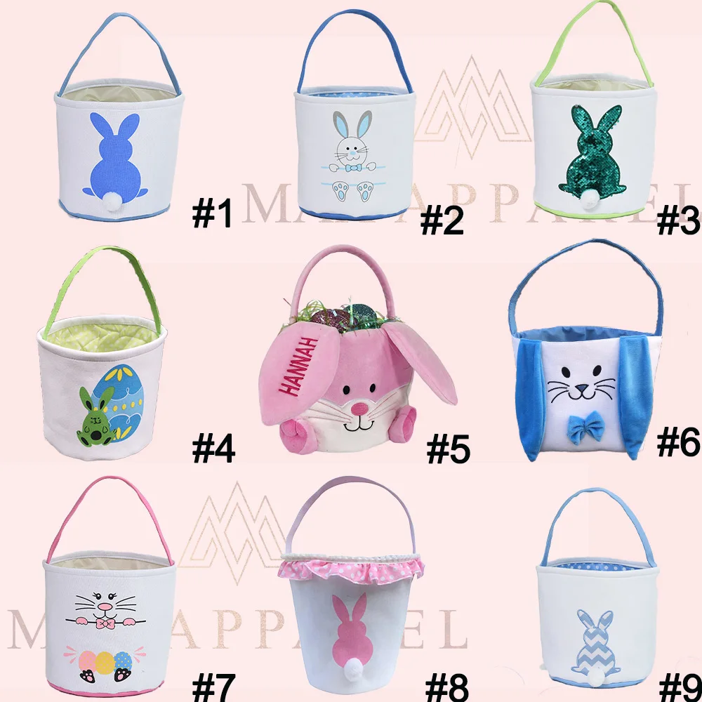 2023 Easter Decoration Bunny Print Basket Blanks Bunny Toys Diy Easter Basket Eggs