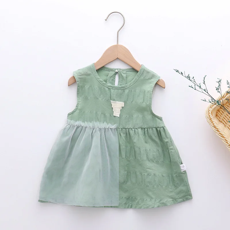 
2021 Kids Baby Girl Cotton Dresses Summer Children Clothes with Print for Toddler Girls clothing sets 