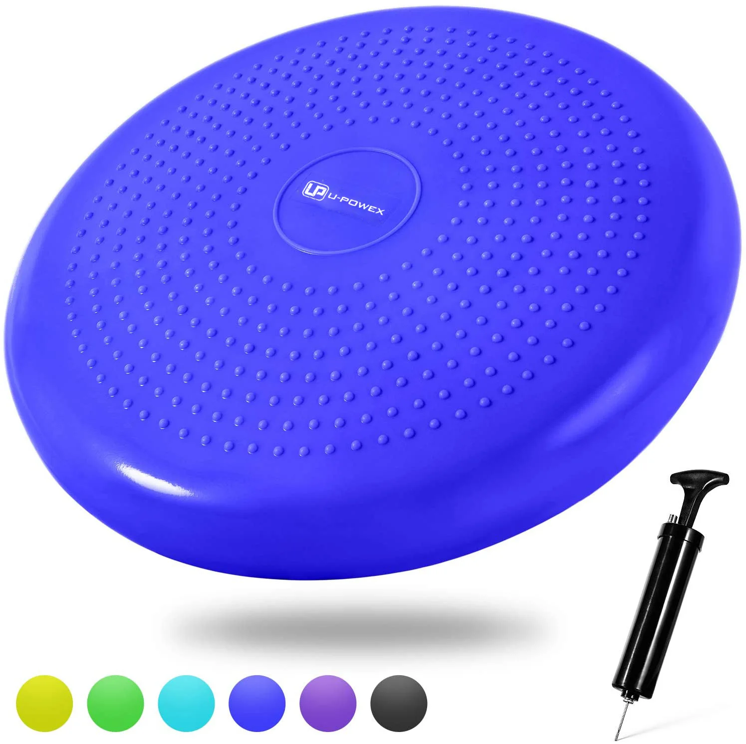 PVC Stability High Density Training Massage Cushion Gym Fitness Air Wobble Balance Cushion with Free Pump Customized Logo Color