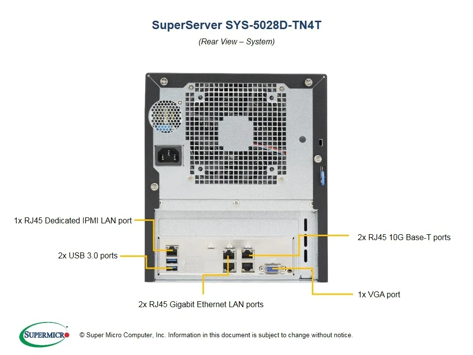 Cloud And Virtualization Business Critical Applications SYS-5028D-TN4T Mini Computer I74U Server