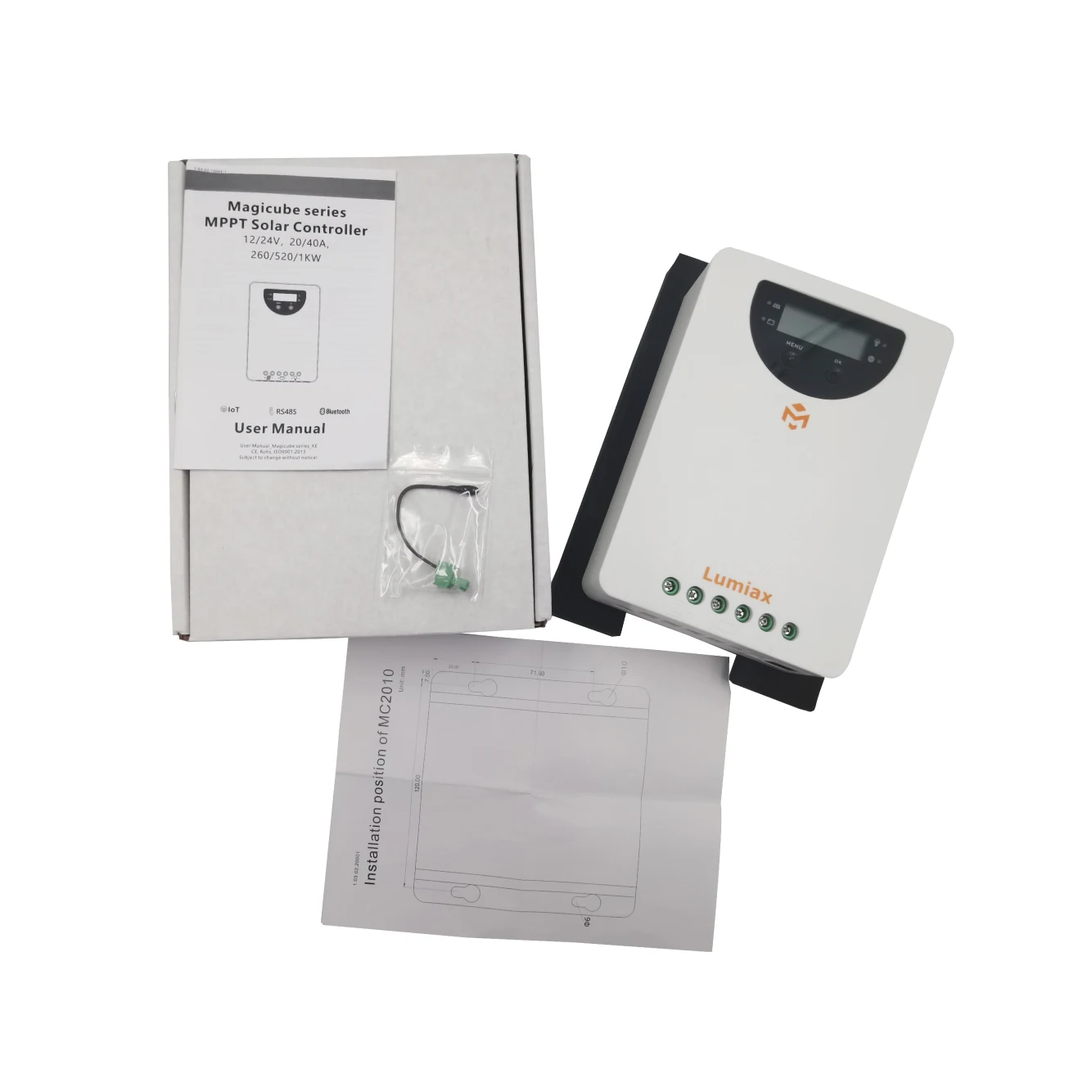 Solar panels charge 12V 24V 40a mppt solar charge controller with lcd display