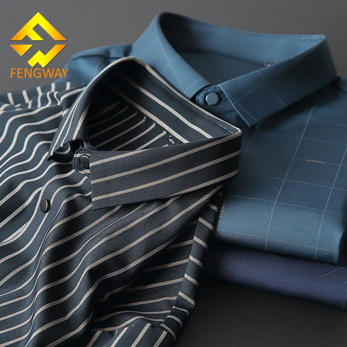 Manufactory non iron dress shirt Office Polyamide Elastane formal Slim fit commuter dress shirts for men  slim fit shirt for men