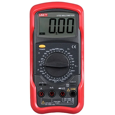 Uni-t UT52 1999 отсчетов измеритель напряжения тока измеритель емкости диод умные типы мультиметр Цифровой с ЖК-экраном