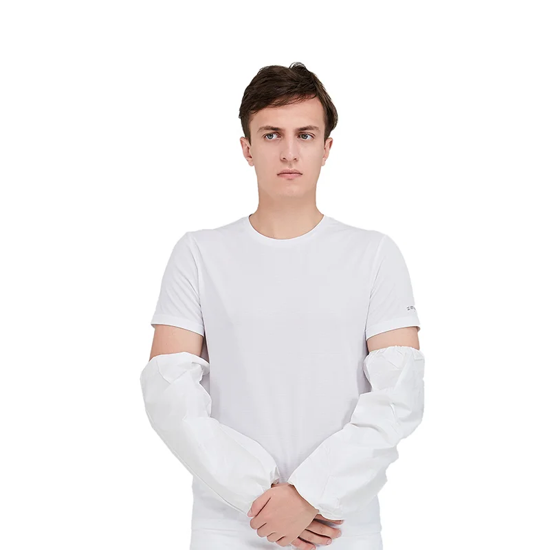 Ready To Ship Wholesale Dustproof OEM Custom Microporous Oversleeve Disposable 20 X 40 cm Arm Cover Sleeve