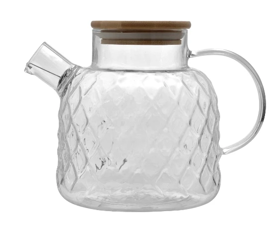 Cold Water Pot Glass Household Water Cup Juice Thickened Iron Pot Transparent Flower Tea Pot New Chinese Style