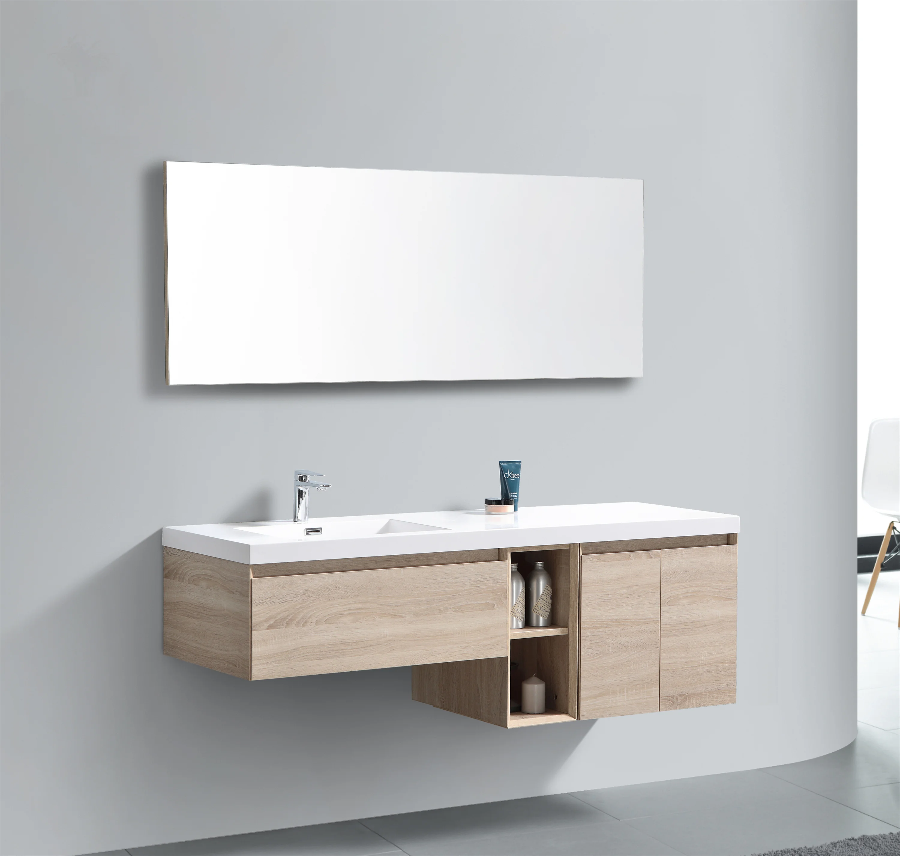  Customized Design Bathroom Cabinet With Mirror Modern with Integrated