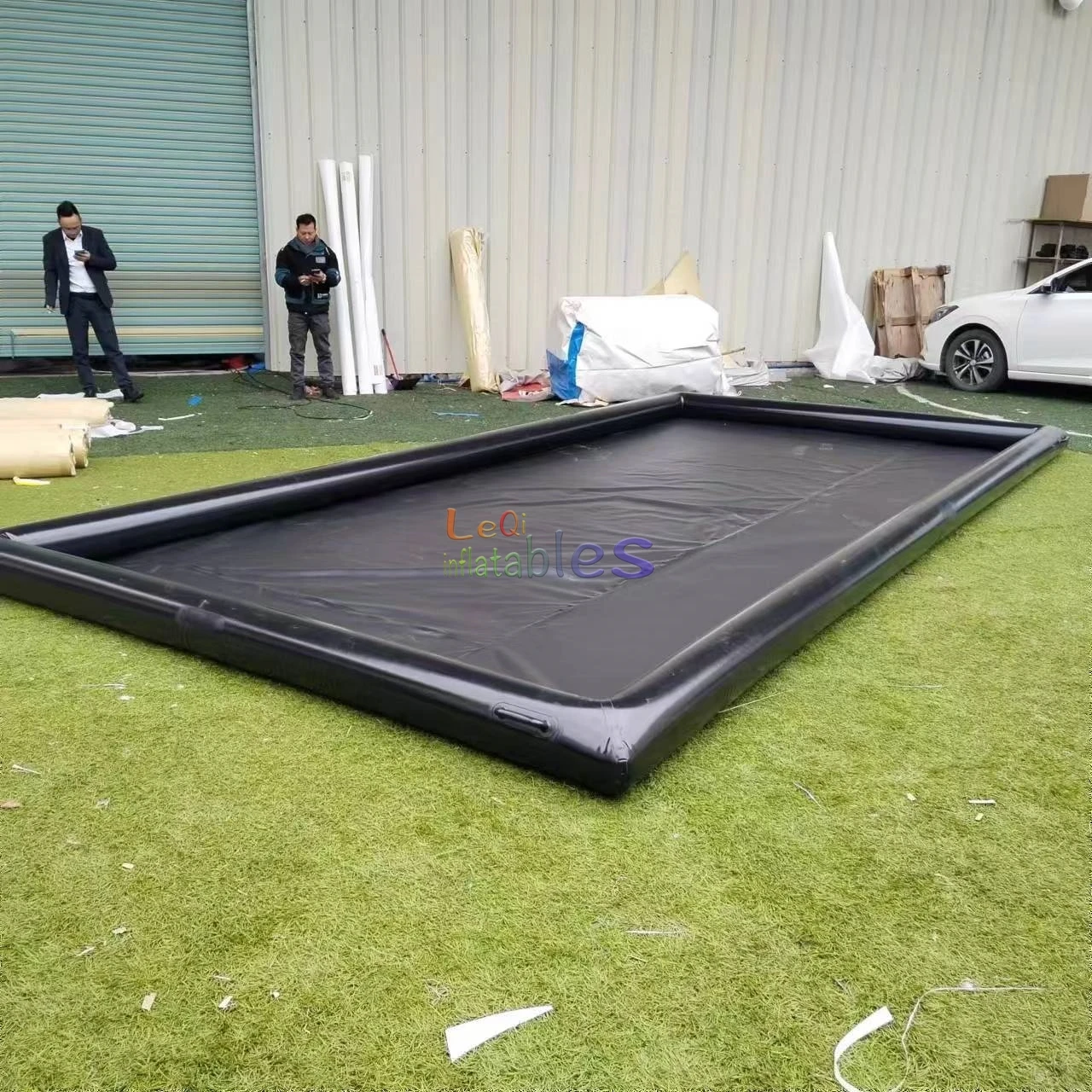 Factory price durable 0.6mm PVC inflatable car wash mat water containment mats for vehicle wash or carpet wash