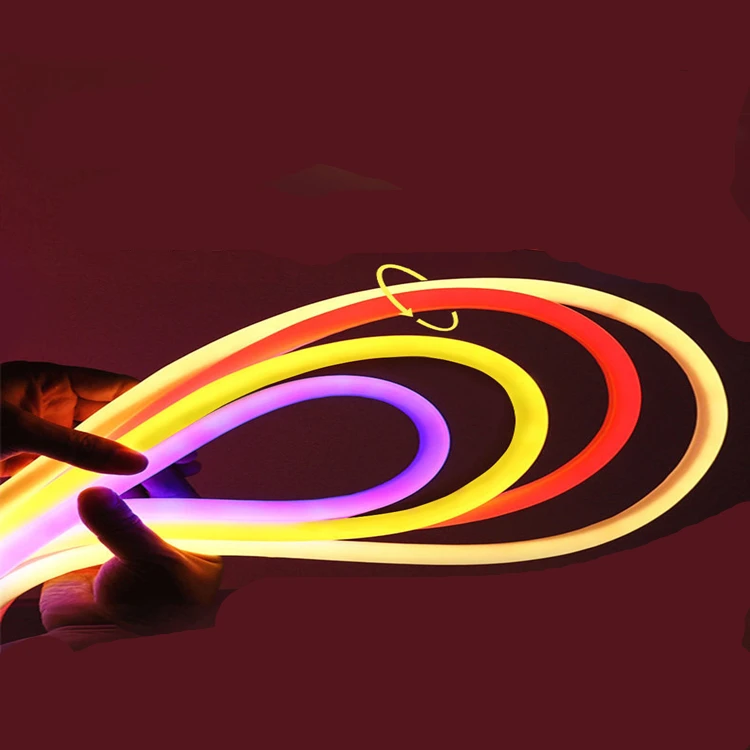 Factory direct sales Cheap Tube 6*12mm 120leds 10mm cold white 5050RGB With connector Neon led flex strip light