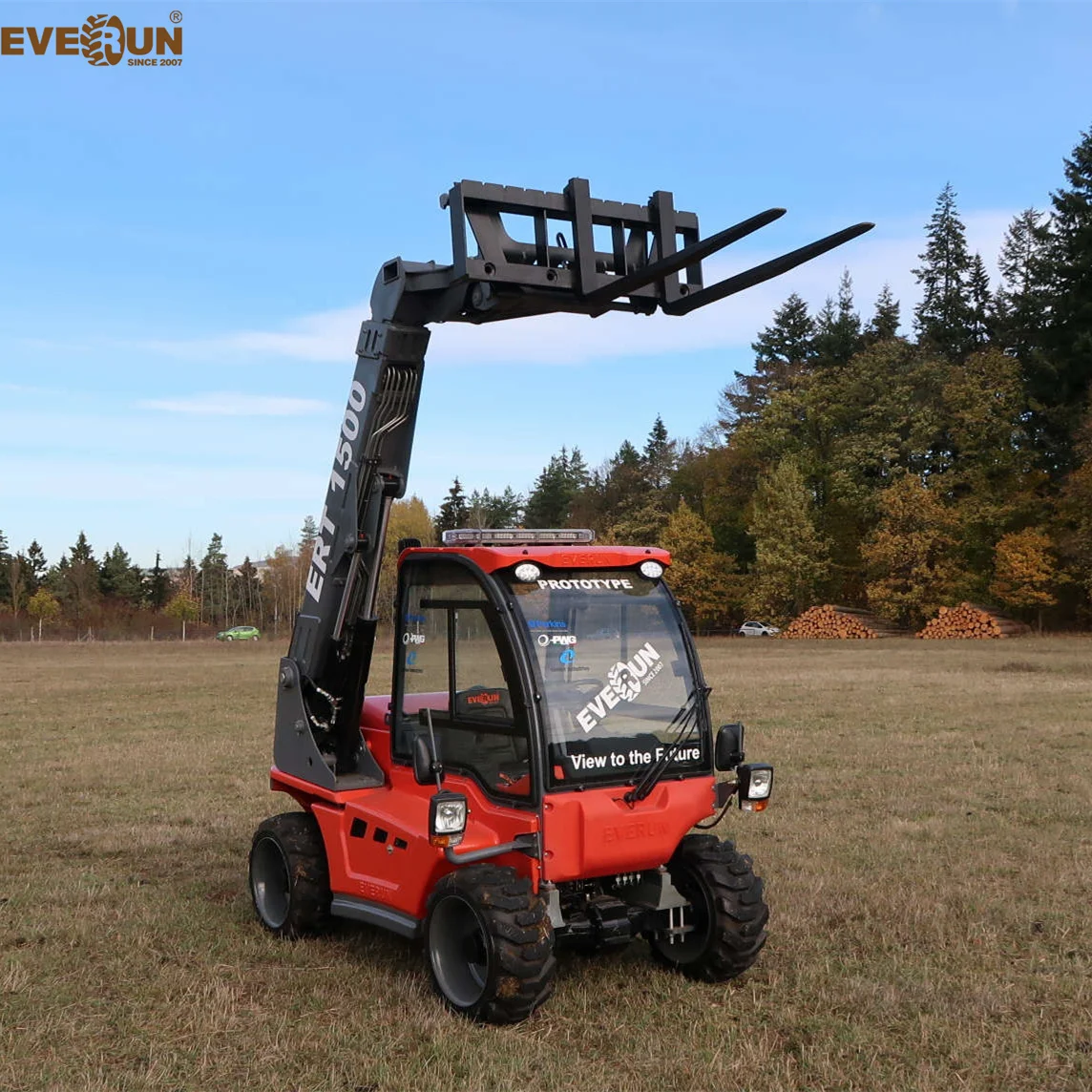 EVERUN Customized ERT1500 1350kg Hydrostatic Transmission Construction Telescopic Loaders