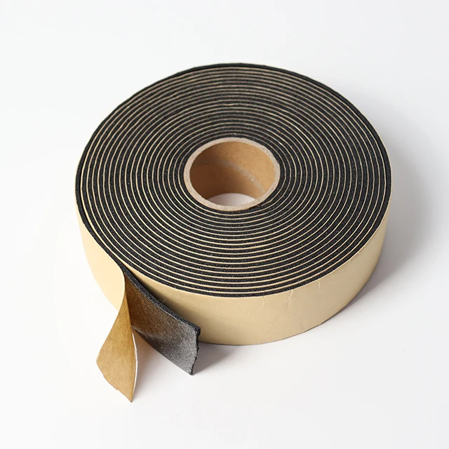 Reasonable Factory Weather Stripping Window and Door EVA Sponge Foam Insulation Tape Self Adhesive Foam Strip Roll