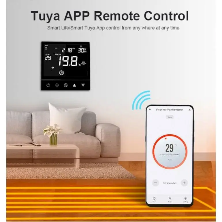 Электрический Wi-Fi термостат для пола 20 А