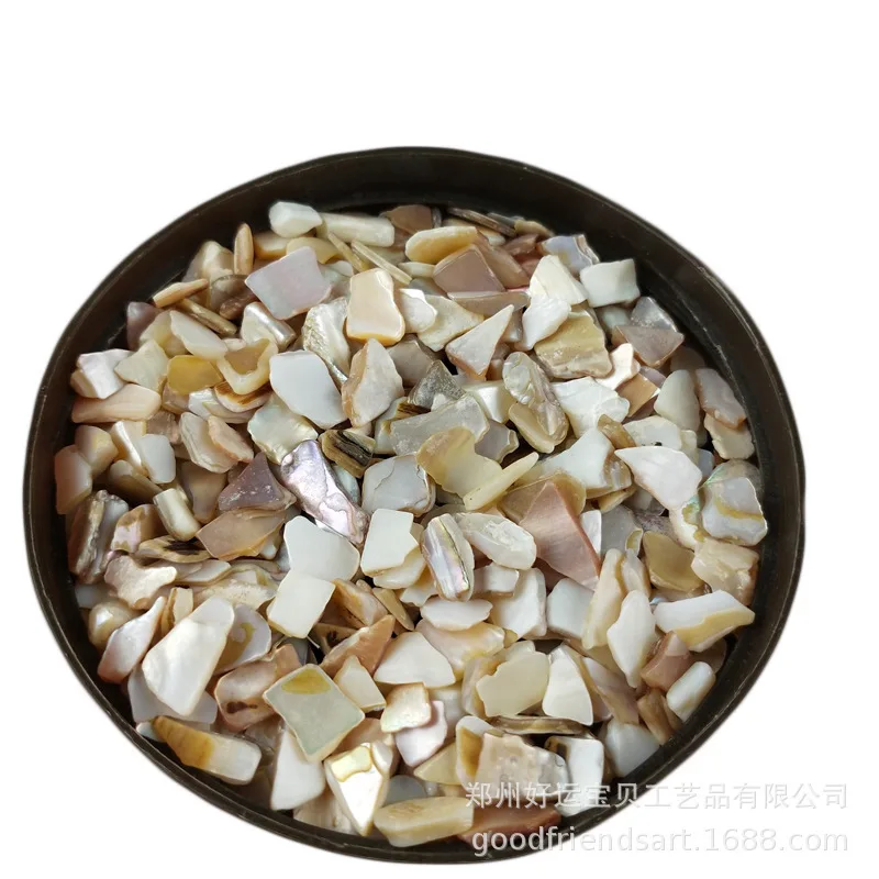 Primary Natural Color 4-10 mm Pearl Shell Fragments Particles Handicraft Raw Materials Seashell Sheet Ornaments