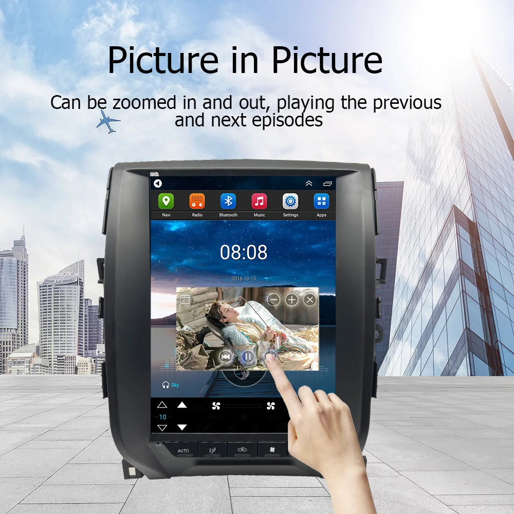 LELV Android 13 12.1 Inch Vertical Screen Car Dvd Player For Toyota Reiz 2010-2015 Ram 4+64gb Gps+radio+aux