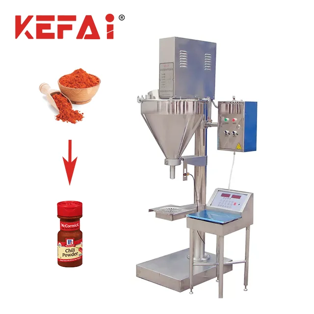 KEFAI Factory Price Industrial Semi-automatic Auger Chilli Spice Powder Filling Machine