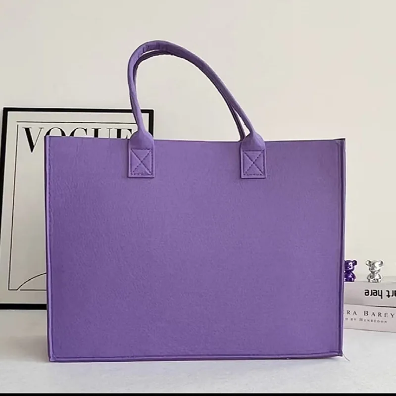 Leisure Shopping Felt Bag All the Things Weekender Bag Heavy Duty Grocery Tote Bag with Handles