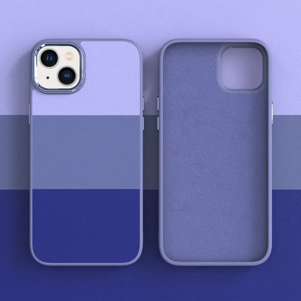 Luxury Silicone Leather Pu Metal Color Blocking Phone Cover Case For iPhone 7G 8G X XR XS 14 Plus 13 Pro Max 12 11