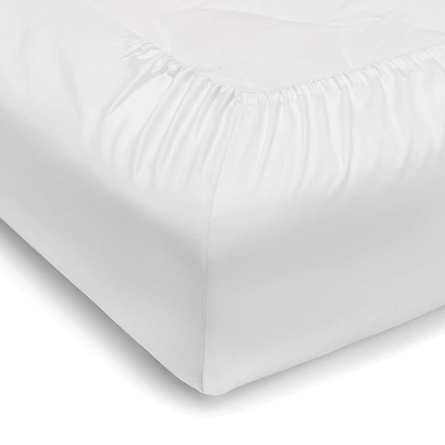 Factory supply cheap bulk 180TC 100% cotton white Queen king size elastic fitted bed sheet set for hotel
