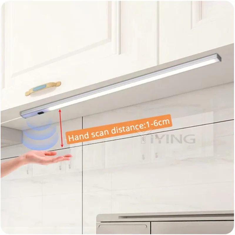 Hand scanning sensor cabinet lamp 12v body sensor LED hard light bar wardrobe smart expert scanning lamp thin night book lamp.