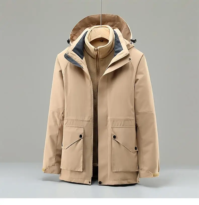 Custom Logo Outdoor Mountains Detachable Jacket Men Weatherproof Plain Coat Xl Multi Size Black Polar Fleece Jacket For Men