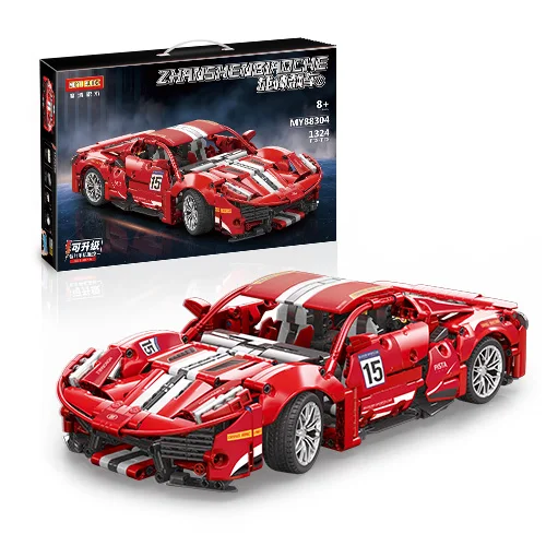 MOYU 1324 PCS high-tech 1:14 Super Sport Car Model Building Blocks gifts toys for children