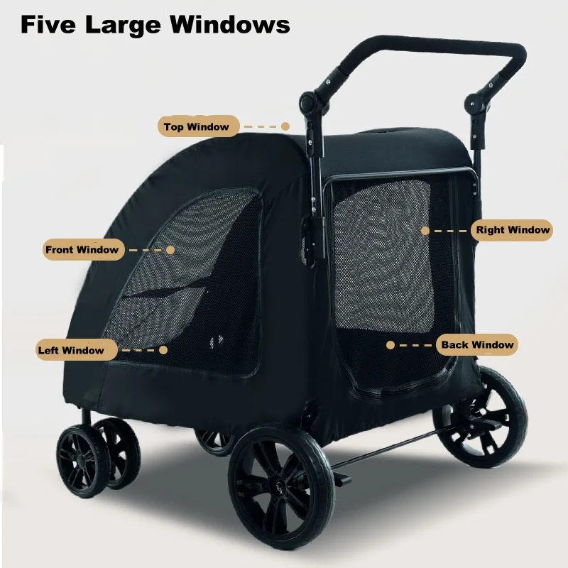Outdoors Traveling Walk Large Pet Carriers Trolley Large Stroller Jogger Large Pet Stroller for Dogs