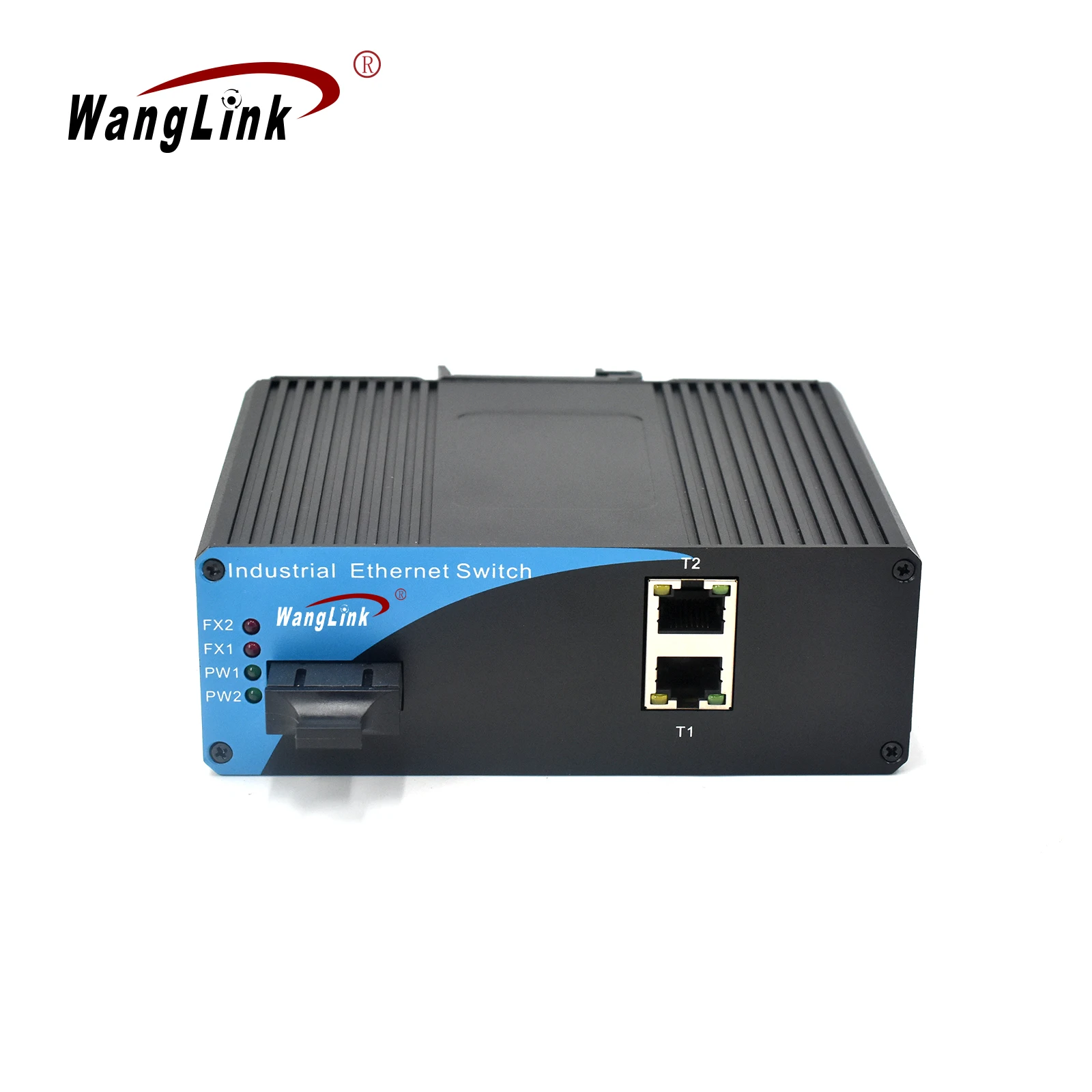 Wanglink Industrial PoE Switch 1 155M SC Fiber Port 2 10/100Mbps RJ45 Ethernet Port PoE Network Switch