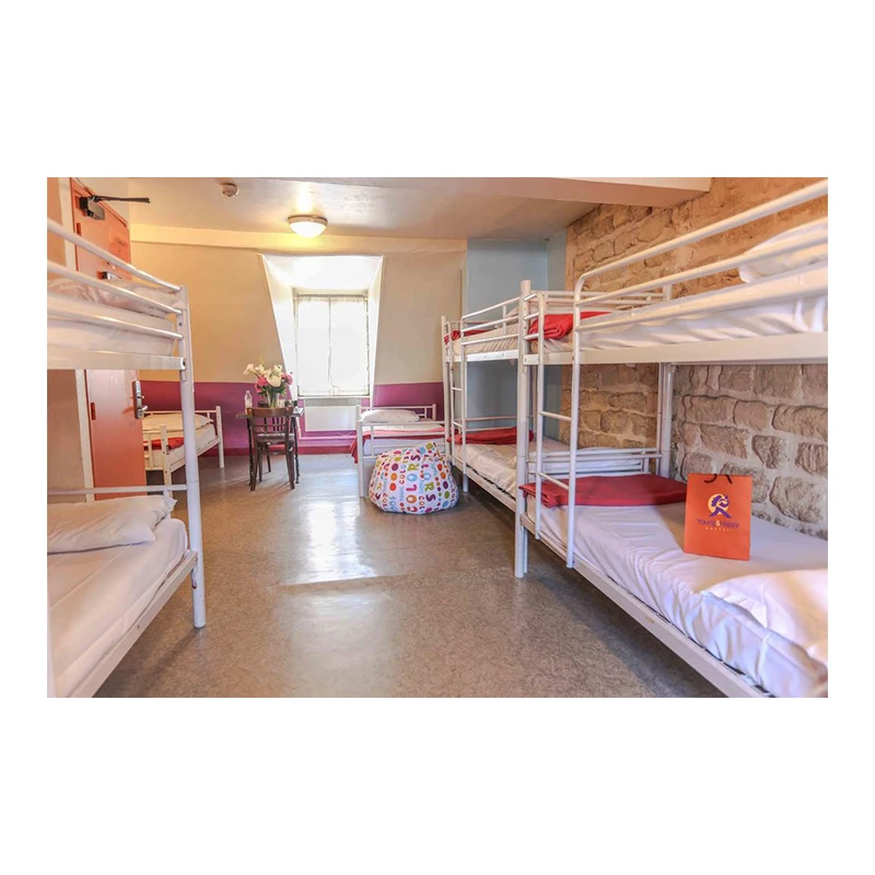 Factory wholesale  Modern metal bunk bed school dormitory double bedroom furniture steel bunk bed