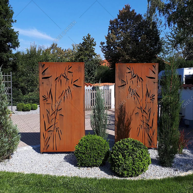 corten steel garden screens divider Corten steel trellis garden buildings corten steel screen