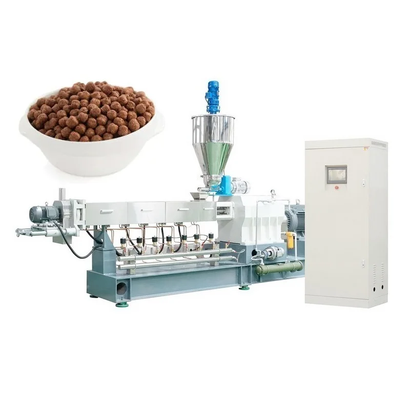 Double-screw Puffed Cheese Ball Chips and Rice Snacks Extrusion Production Line Extruder Dryer Seasoning and Packing Machine