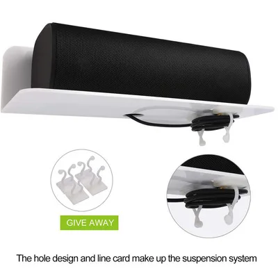 Perforated Free Acrylic Wall Mount Floating Shelf Speaker Audio Speaker Suspension Storage Rack