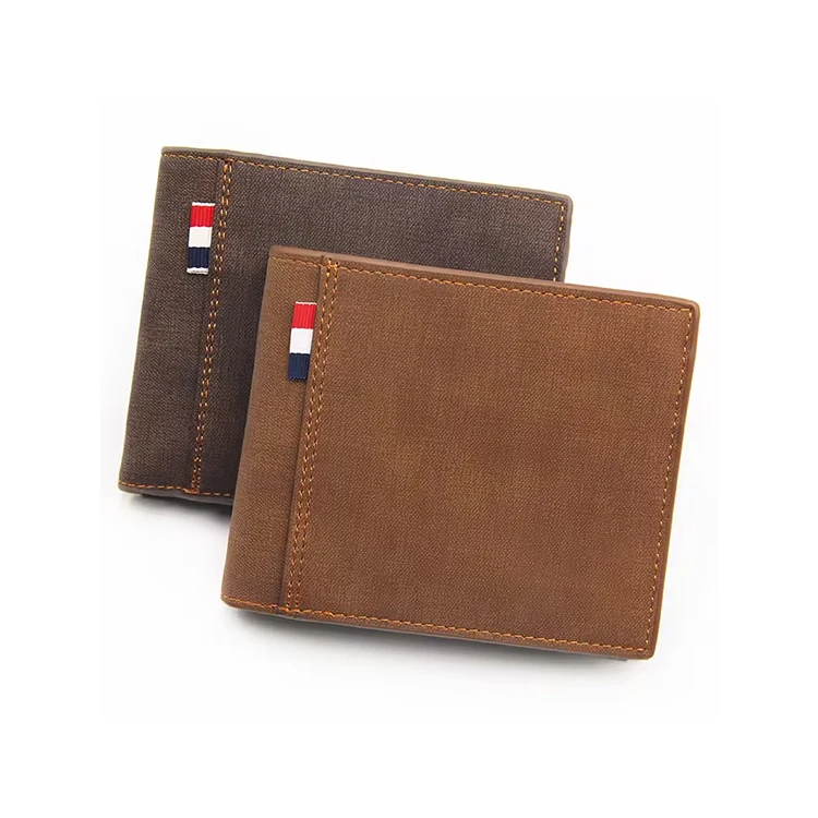 New arrival Frosted Short Big Volume Wallets Leather Men