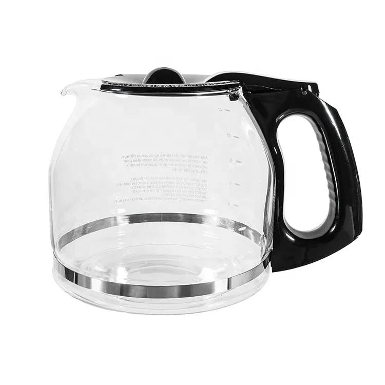 Factory supply Drip pot 12 Cup glass carafe Coffee pot Compatible with Oster coffee accessories replacement glass jugs