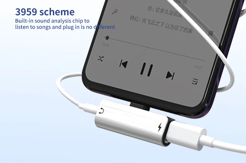 OEM service stainless steel material 2 in 1 usb to usb c cable aux cable 3.5mm adapter