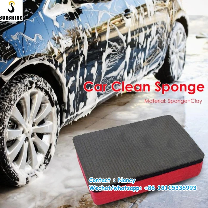 Губка для чистки автомобиля, автомобильная Волшебная глиняная губка, протрите автомобильный инструмент для мытья