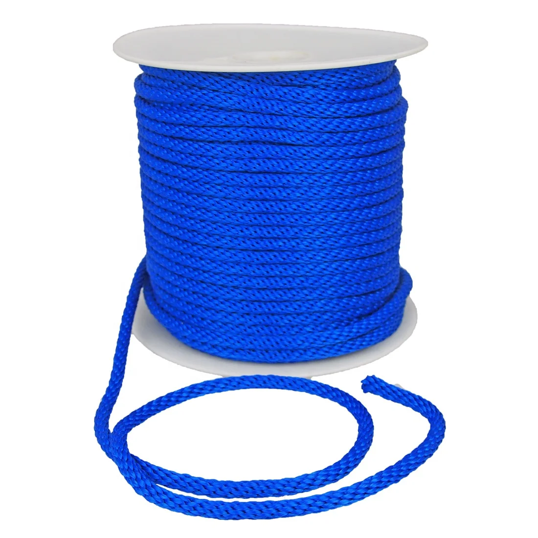 low stretch with knots easily 1/4inch pp multifilament solid braid rope