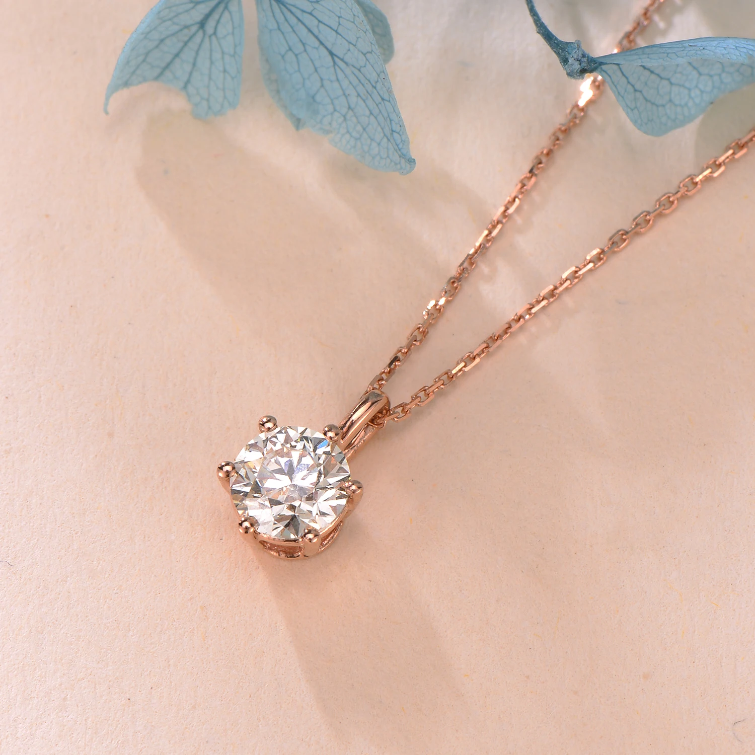 H&F Original GIA Natural Diamond 0.5ct Pendant Custom 18k 14k 9k Solid Real Pure Gold Classic large Diamond Pendant Necklace