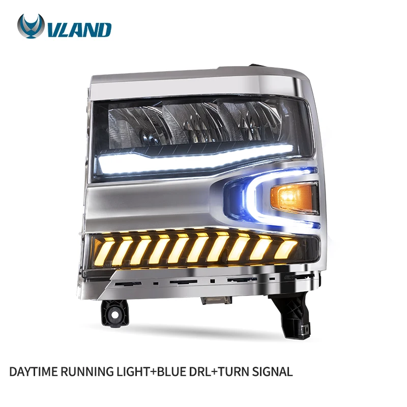 Vland Factory Headlight 2016-2018 Head Lamp For Chevrolet Silverado 1500 Others Car Light Parts LED Accessories Auto Sequential