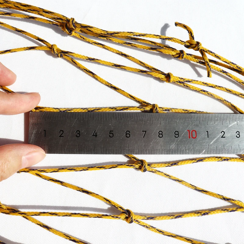 Wholesale Supplier High Strength HDPE 380D 6ply yellow Braided Twine Knotted Net Trawl Net PE Net