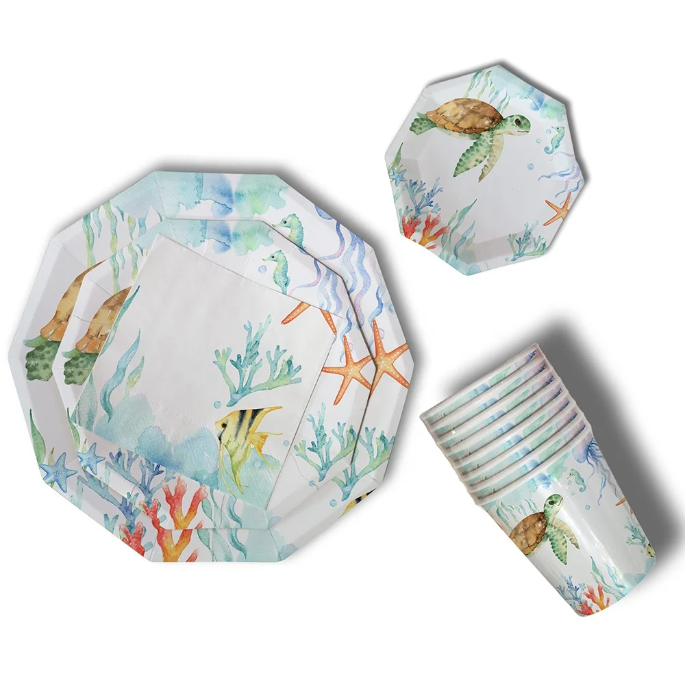
partyware offset printing paper plate and cup printed paper napkins for decoupage 