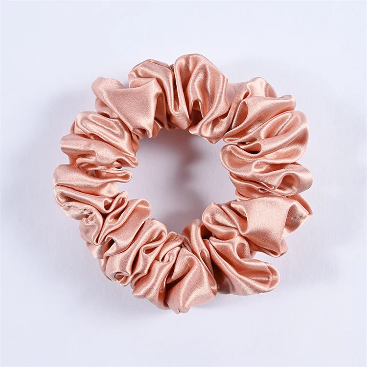 Customized 100% Mulberry Silk  Hair Bands Elastic Hair Accessories Silk Satin Scrunchies